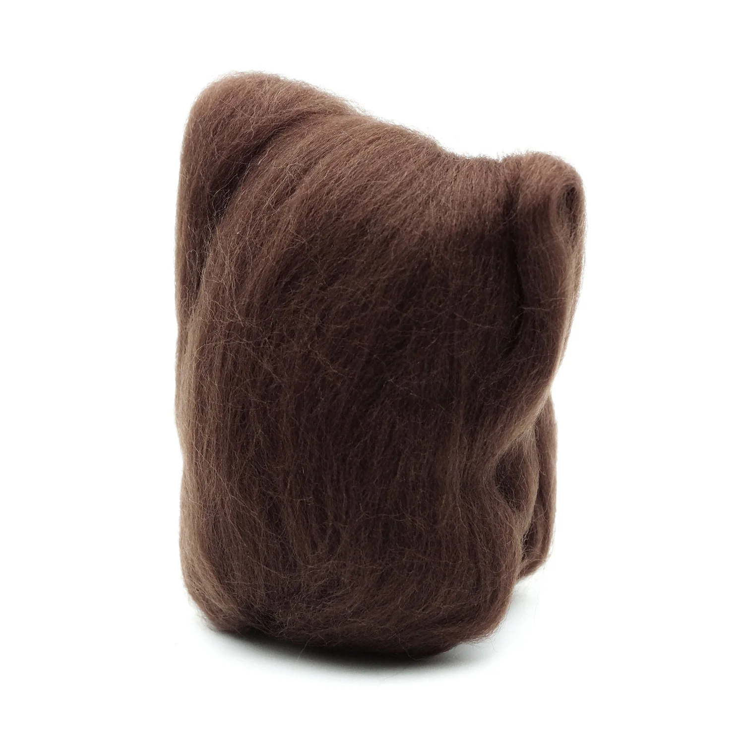 Natural Wool Roving (Brown) - Image 3