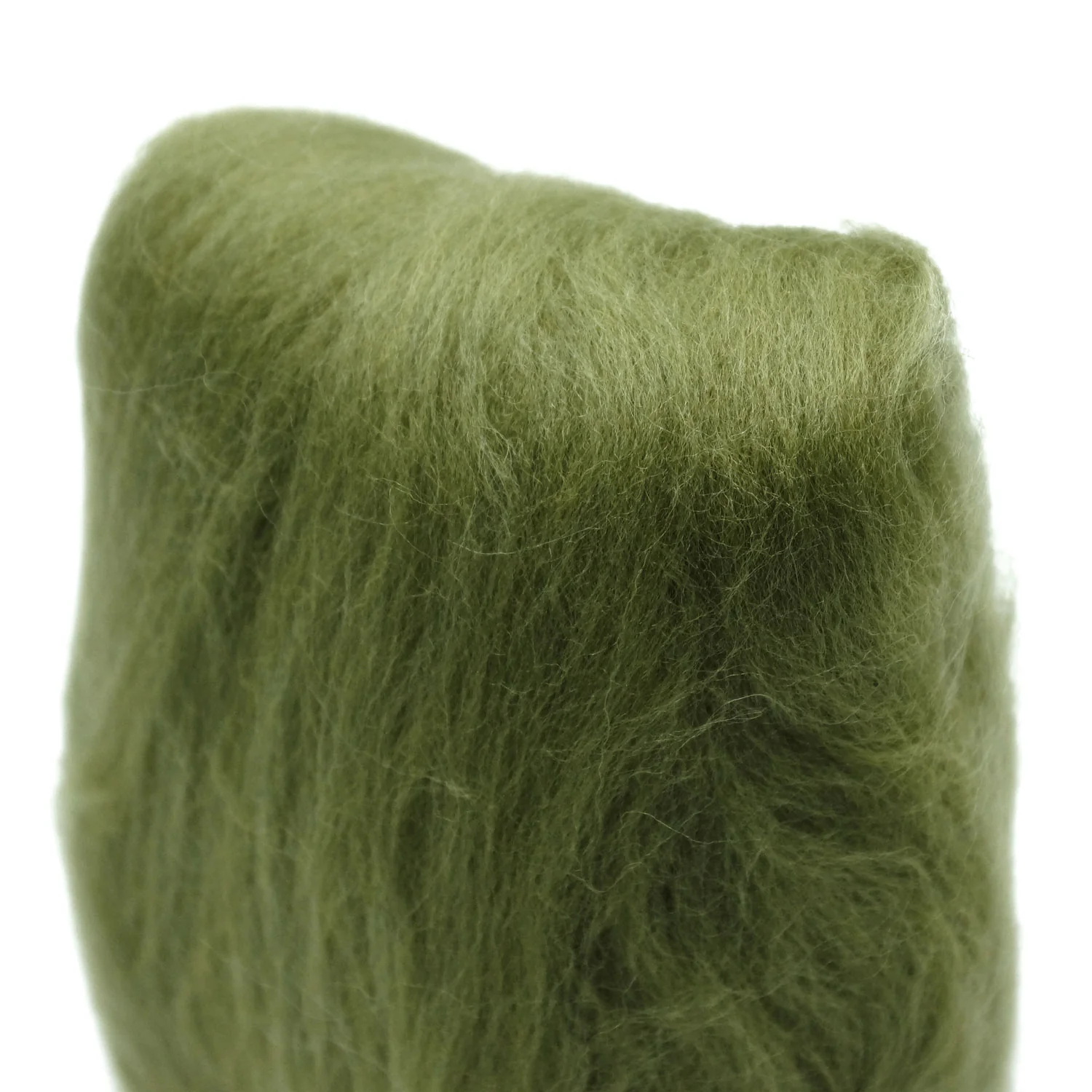 Natural Wool Roving (Moss Green) - Image 4