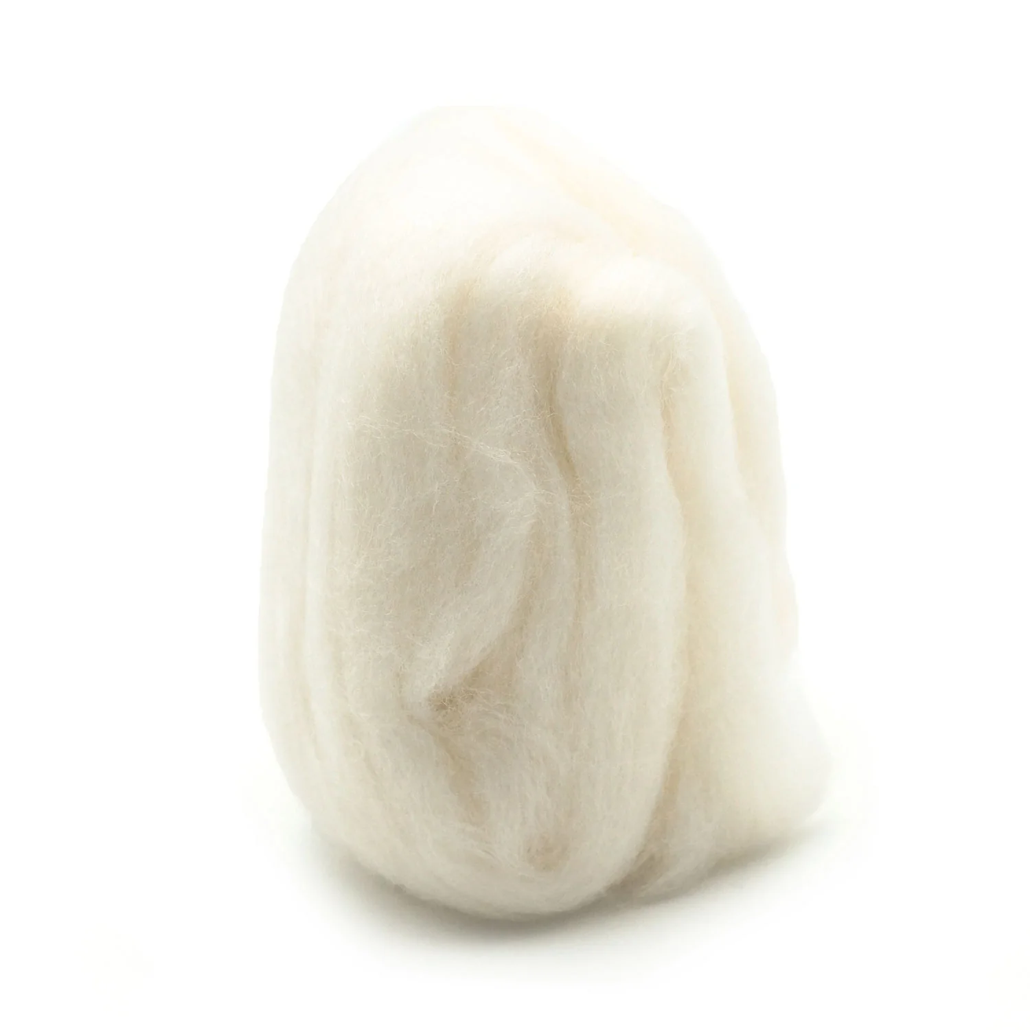 Natural Wool Roving (Off-White) - Image 3