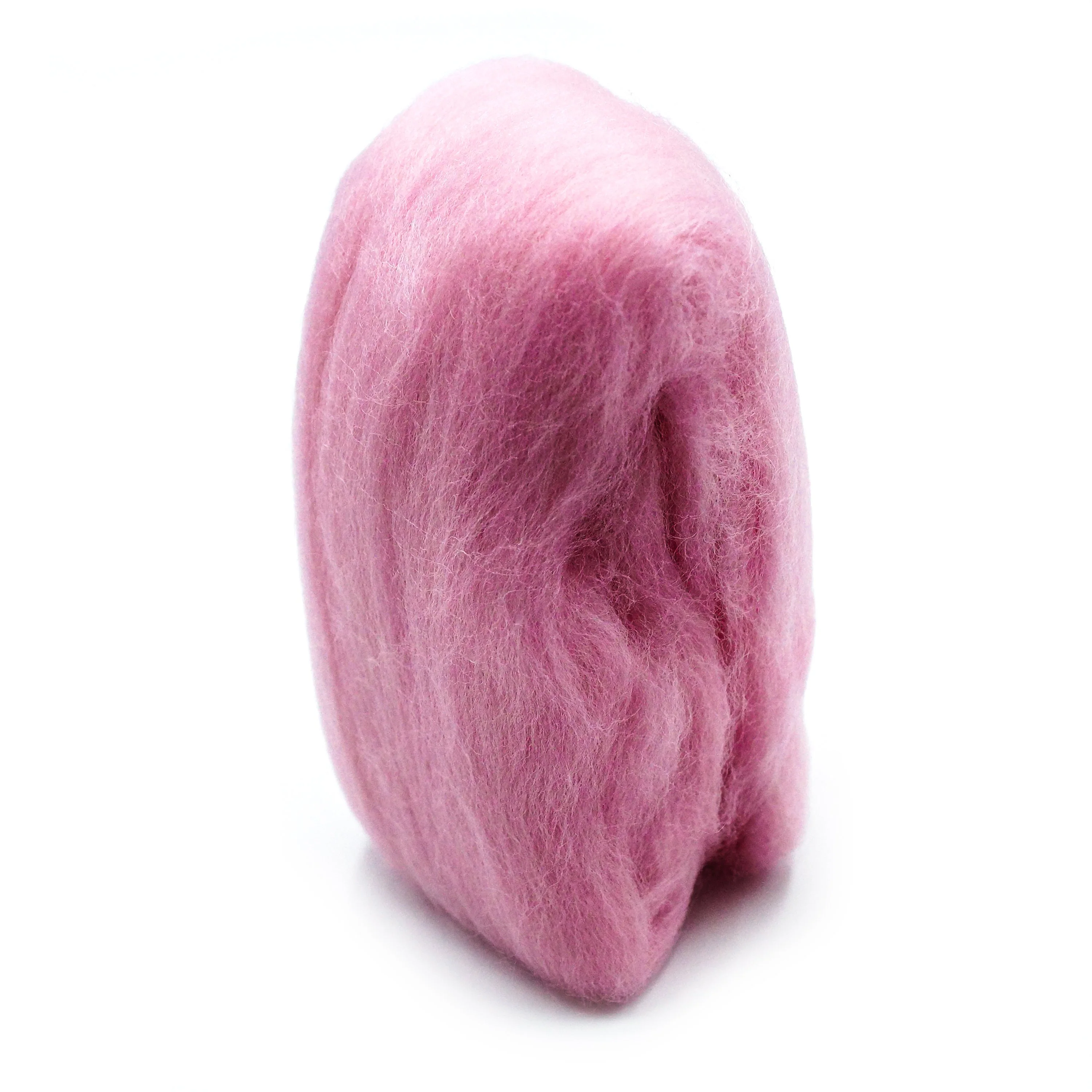 Natural Wool Roving (Pink) - Image 3