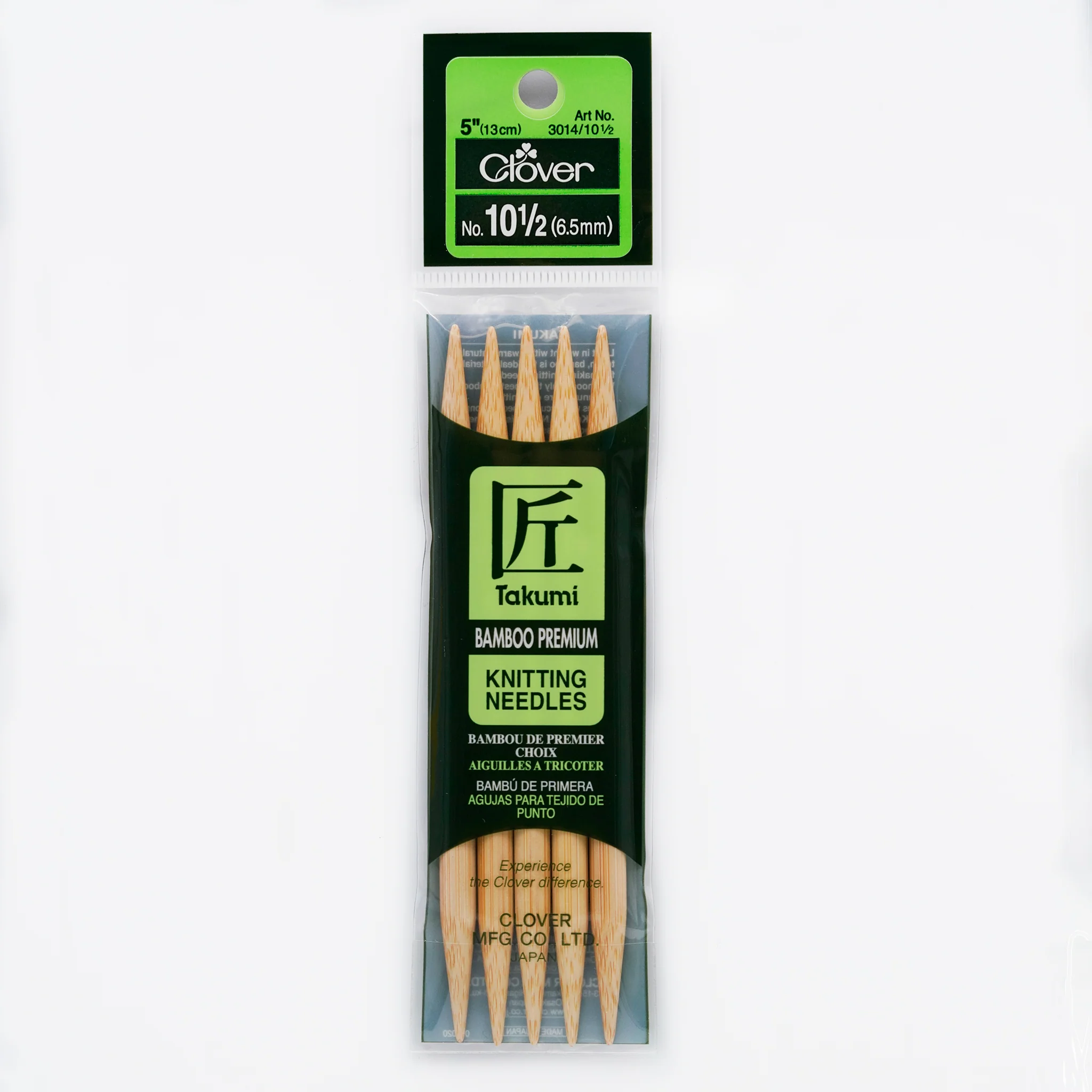 Takumi Bamboo Knitting Needles Double Pointed (5") No. 10.5