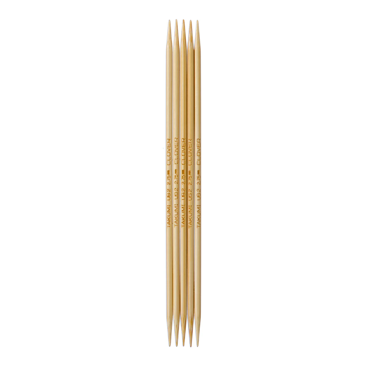Takumi Bamboo Knitting Needles Double Pointed (5") No. 2 - Image 2