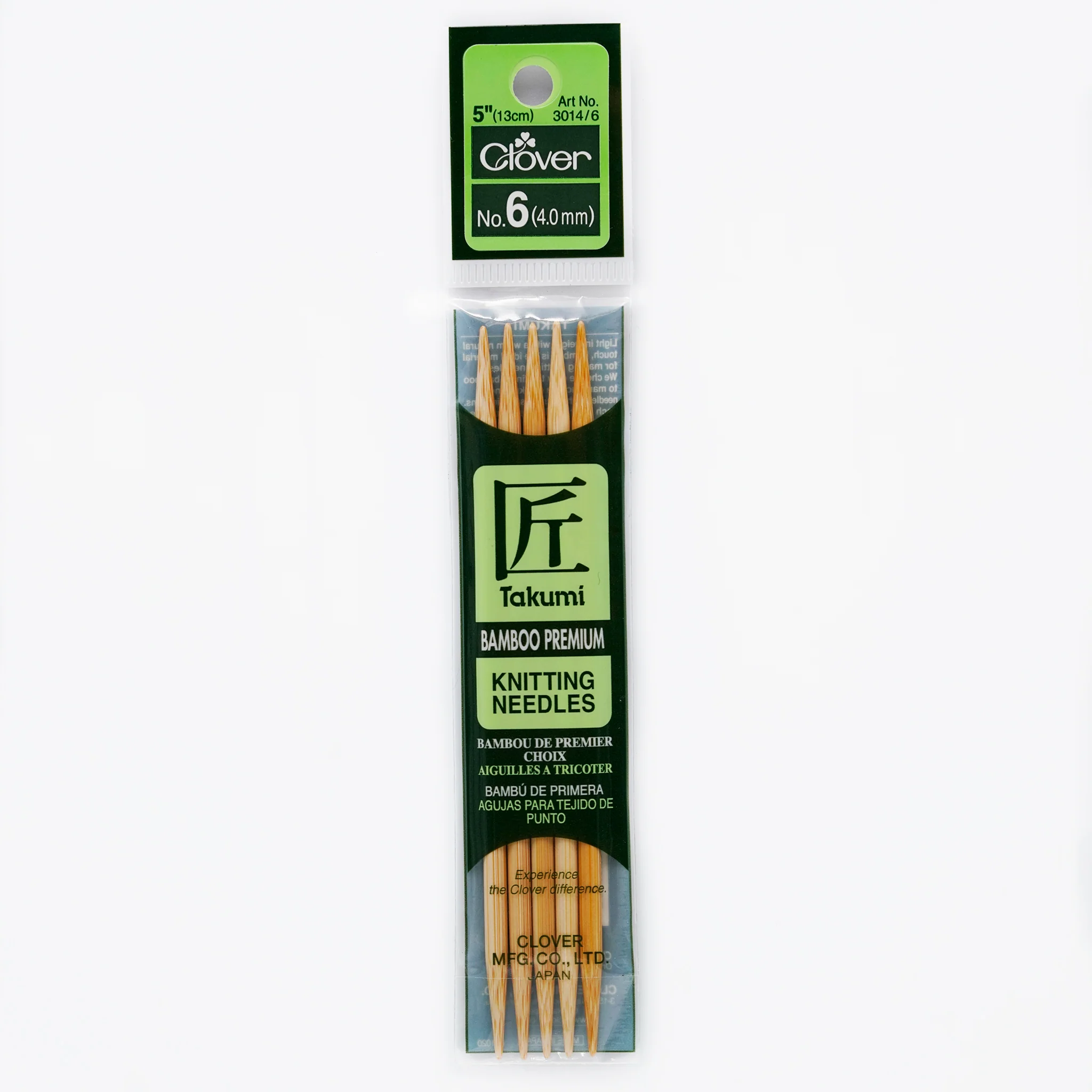 Takumi Bamboo Knitting Needles Double Pointed (5") No. 6 - Image 2