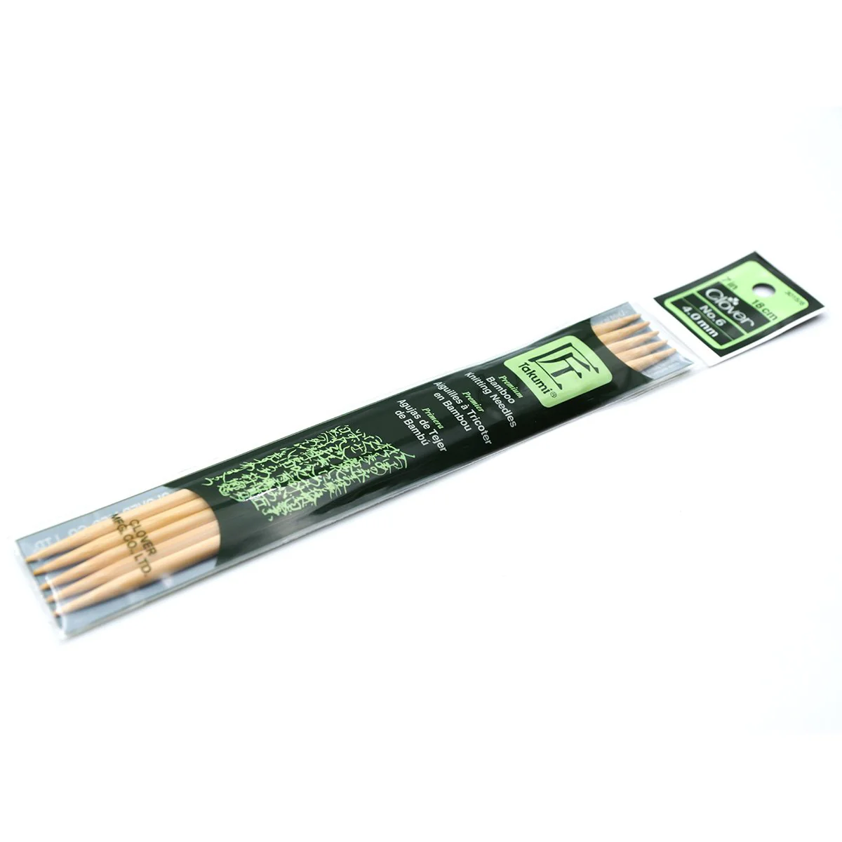 Takumi Bamboo Knitting Needles Double Pointed (7") No. 6 - Image 2