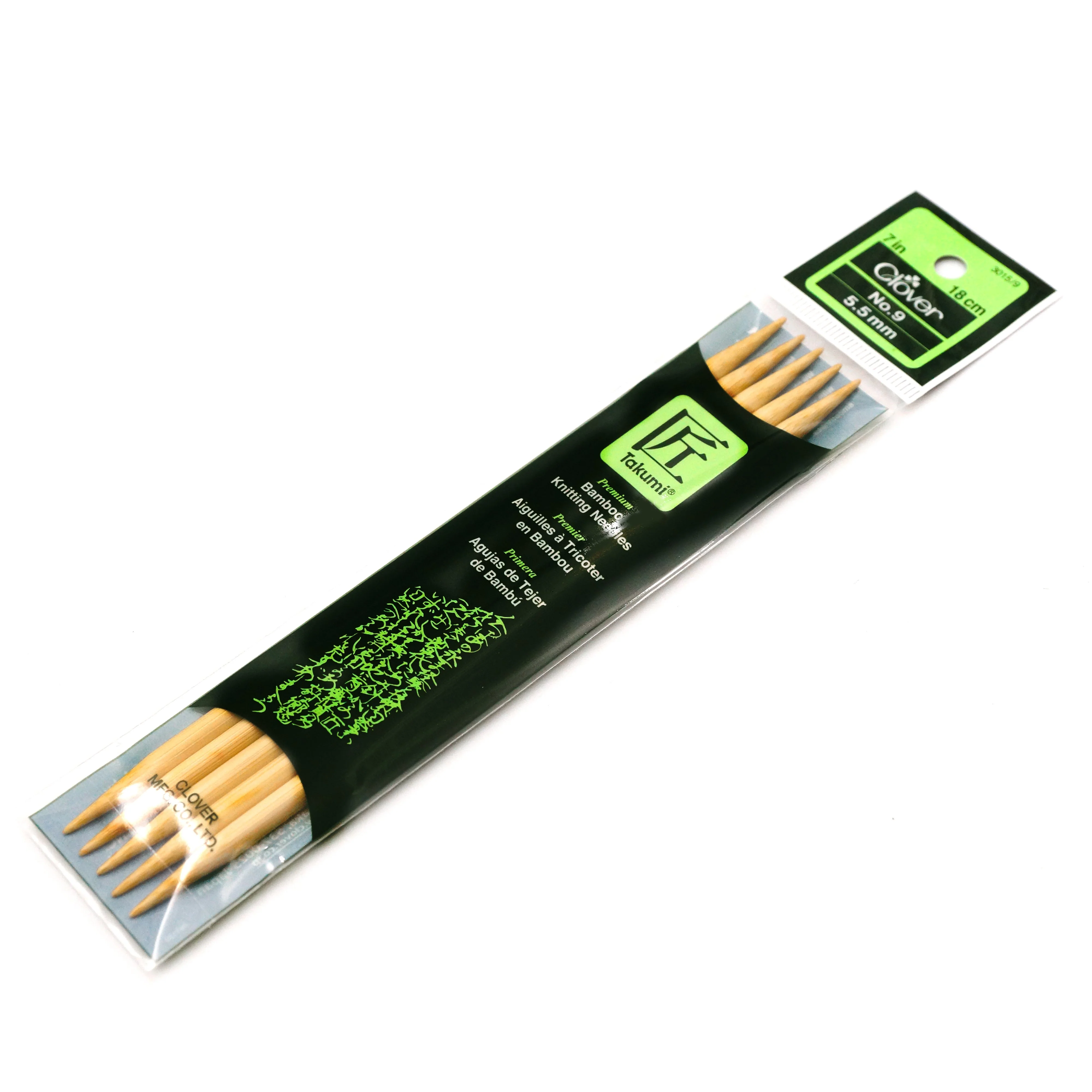 Takumi Bamboo Knitting Needles Double Pointed (7") No. 9 - Image 2